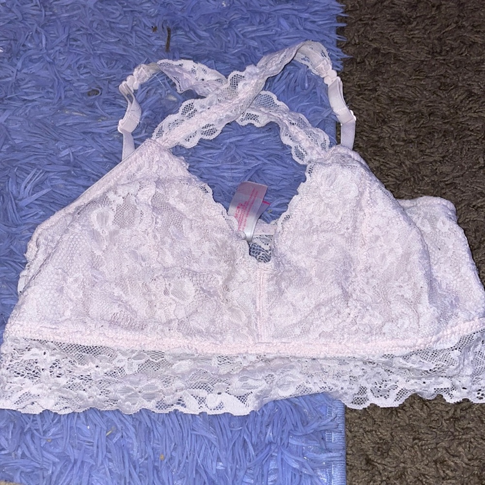 pink bralette. very cozy and comfy!